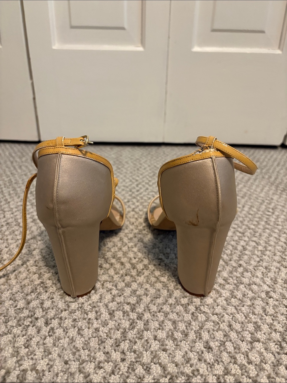 Manolo Blahnik Gold-Tone Ankle-Strap Sandals - Picture 3 of 6